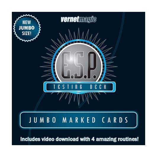 E.S.P. Jumbo Testing Cards (Gimmicks and Online Instructions) by Vernet Magic