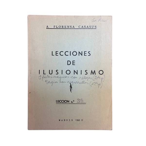 Lecciones de Ilusionismo Nº 36 de Florensa Casasus AT2