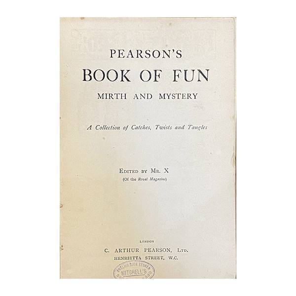 Pearson's Book of Fun Mirth and Mystery - Pearson  C1