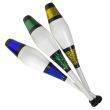 Zyko Juggling Clubs Decorated - Set of 3 with DVD