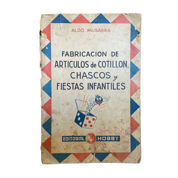 Libro de la década del 50 con explicaciones para armar cotillón.
