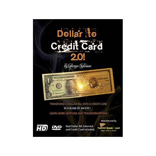 Dollar to Credit Card 2.0 (Gimmick and Online Instructions) by Twister Magic