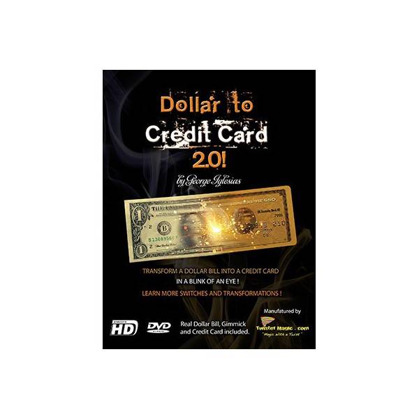 Dollar to Credit Card 2.0 (Gimmick and Online Instructions) by Twister Magic
